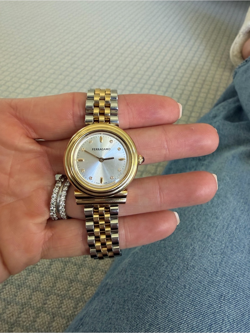 Salvatore Ferragamo Two-Tone Gancini Watch - Yellow Gold & Silver